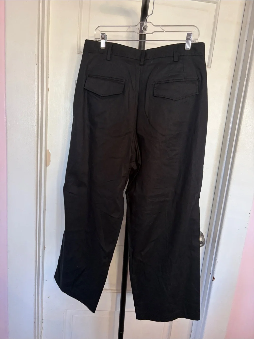 Banana Republic Black Wide-Leg Chinos